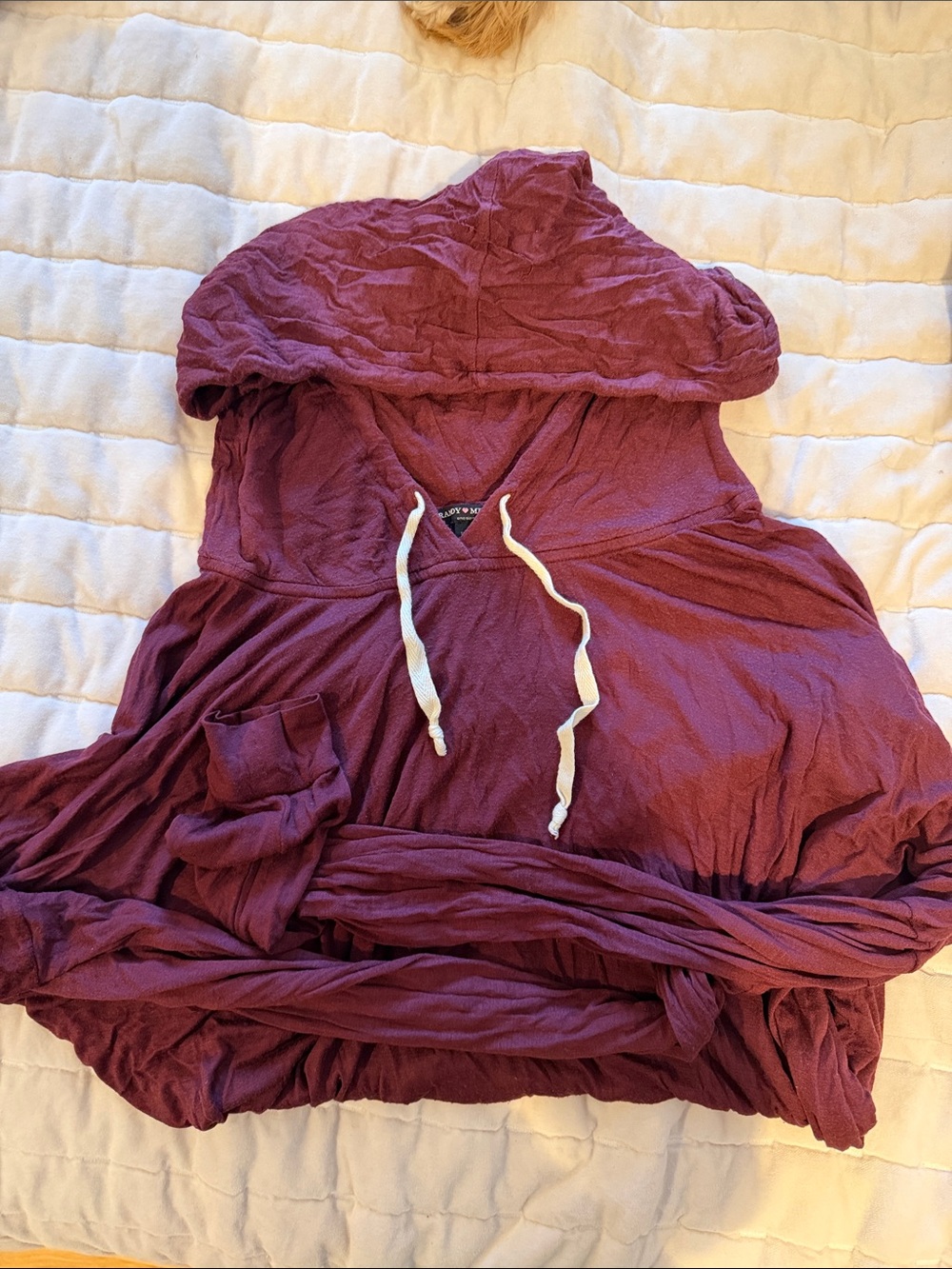 Brandy Melville Plum Hooded Pullover Sweatshirt